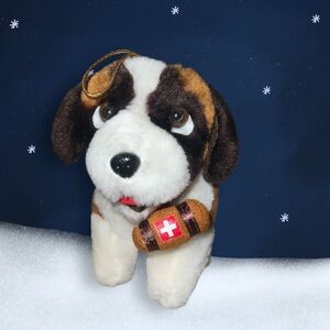 Rare Geneve Swiss Collection Cotfer St. Bernard Dog Stuffed Plush
